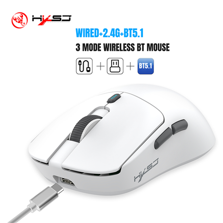 Wired+2.4G+Bluetooth 5.1 the third mock examination lightweight game mouse